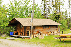 Cabin with firewood provided and covered deck